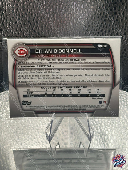 Ethan O'Donnell 2023 MLB Card NM back