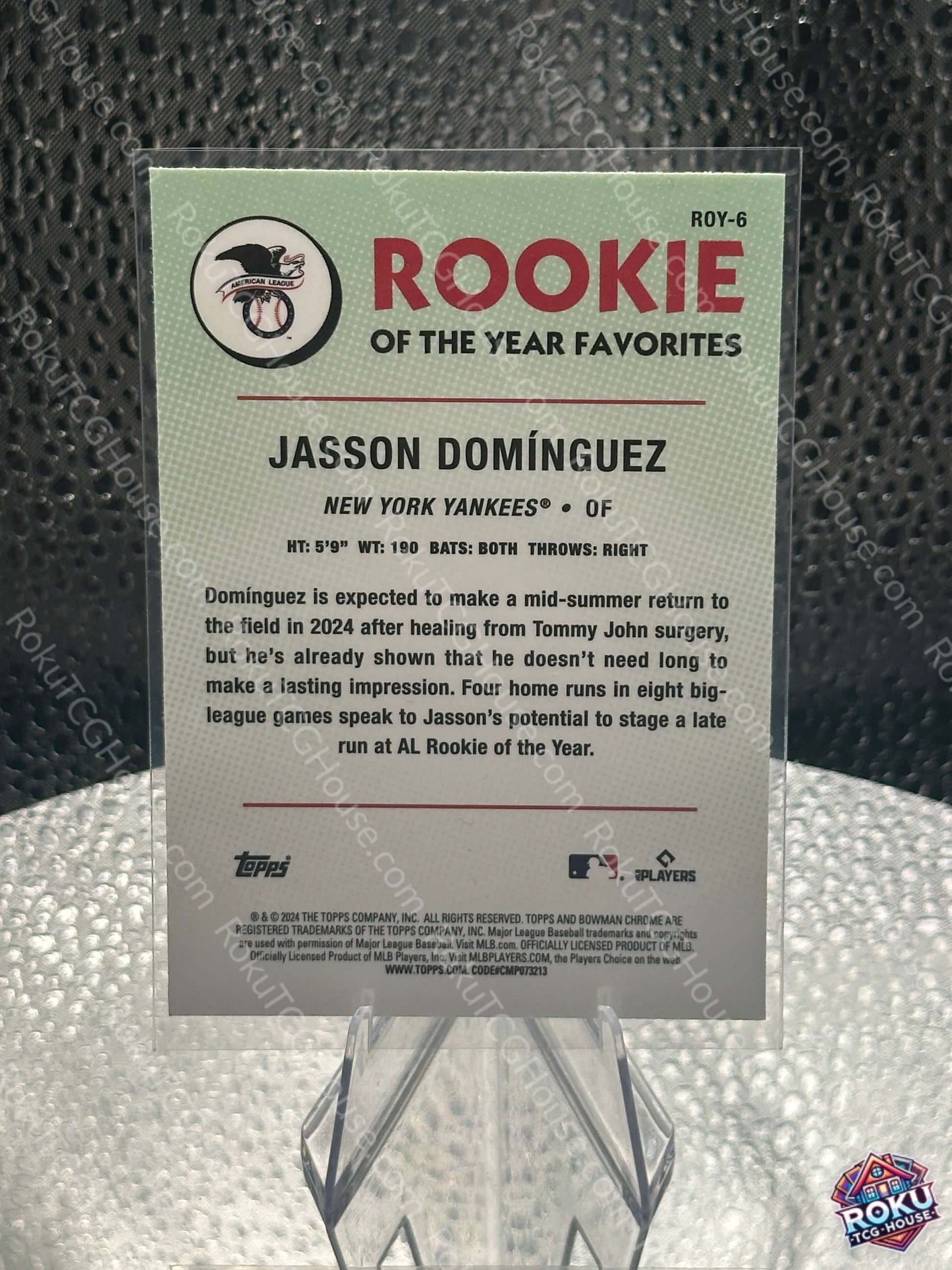 Jasson Dominguez 2024 MLB Rookie Near Mint Baseball Card