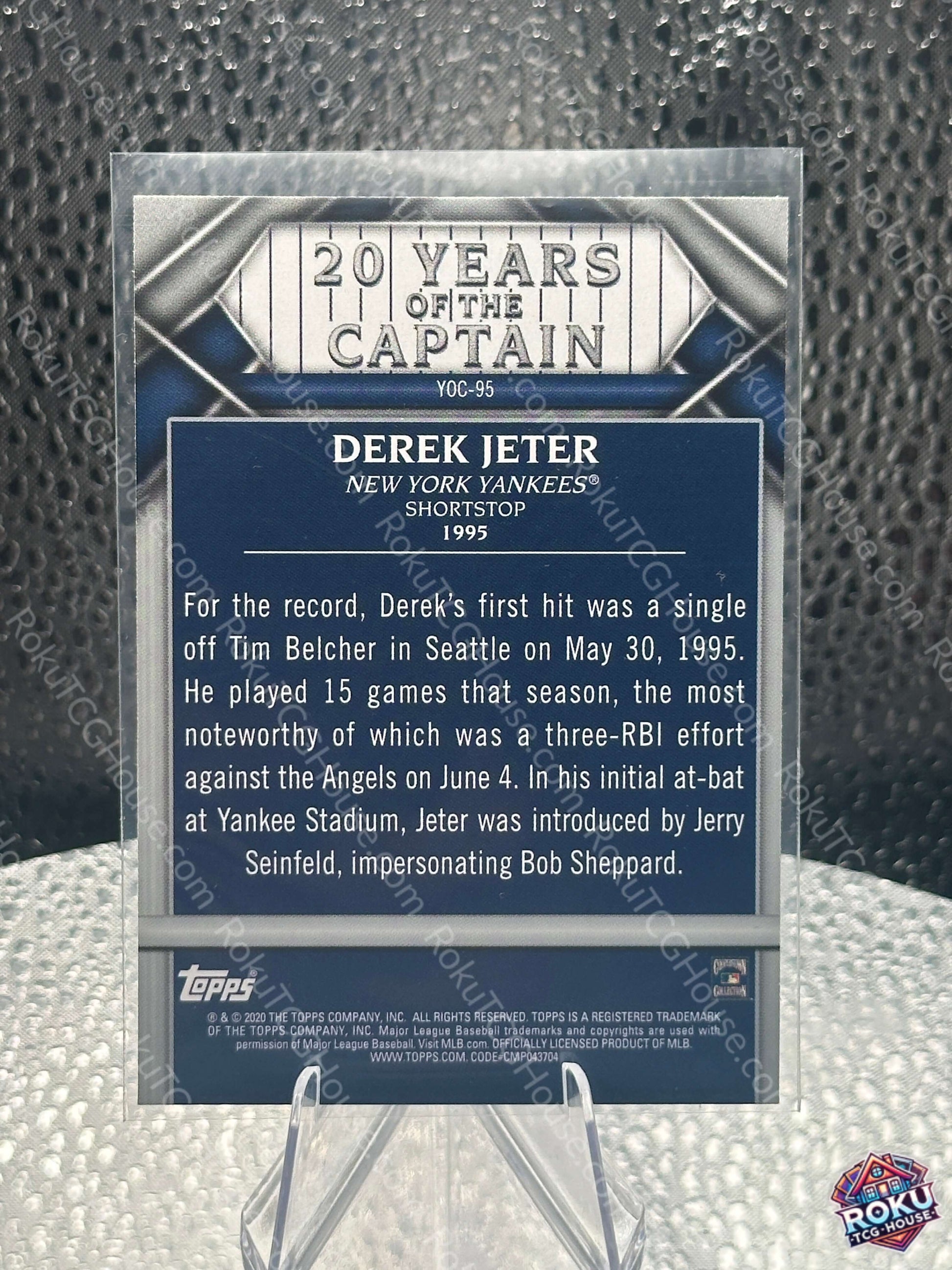 Derek Jeter 2020 MLB Near Mint Baseball Card New York Yankees