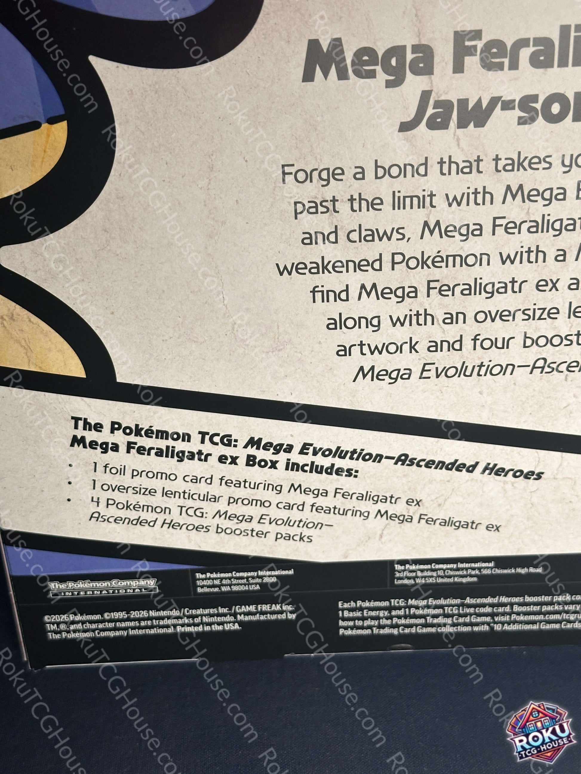 Ascended Heroes Mega Feraligatr ex Box contents Pokemon TCG