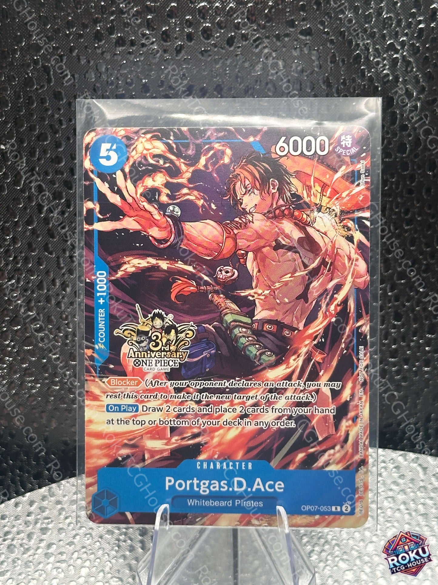 Portgas D. Ace 3rd Anniversary One Piece Card NM