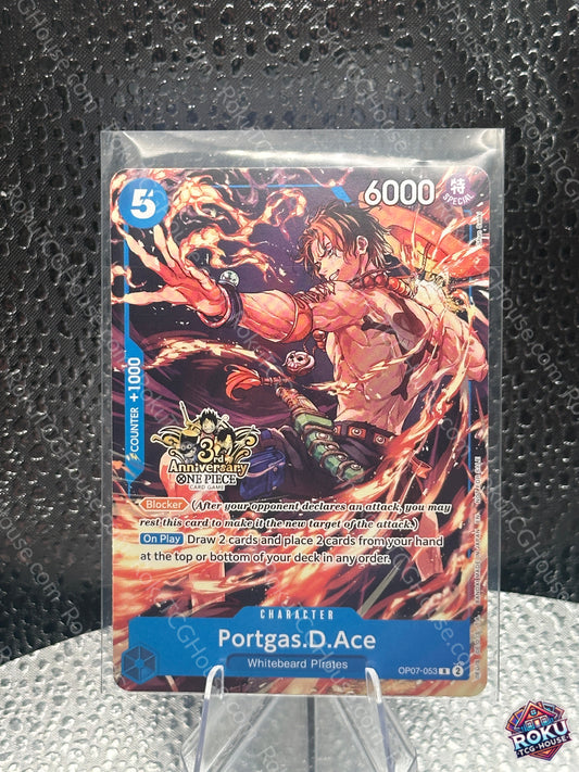 Portgas D. Ace 3rd Anniversary One Piece Card NM