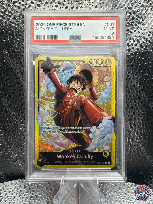 Monkey D. Luffy Starter Deck 29 One Piece Card PSA 9 front