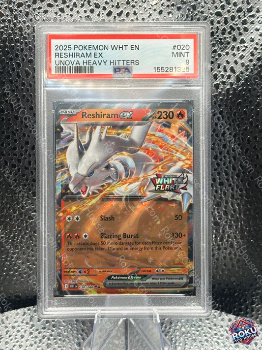 Reshiram EX (020/086) - White Flare - Pokémon Card (PSA 9)