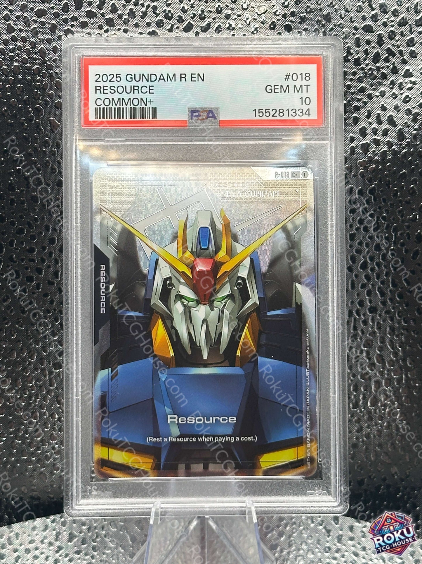 Dual Impact Resource card R-018 PSA 10 graded Gundam TCG front view