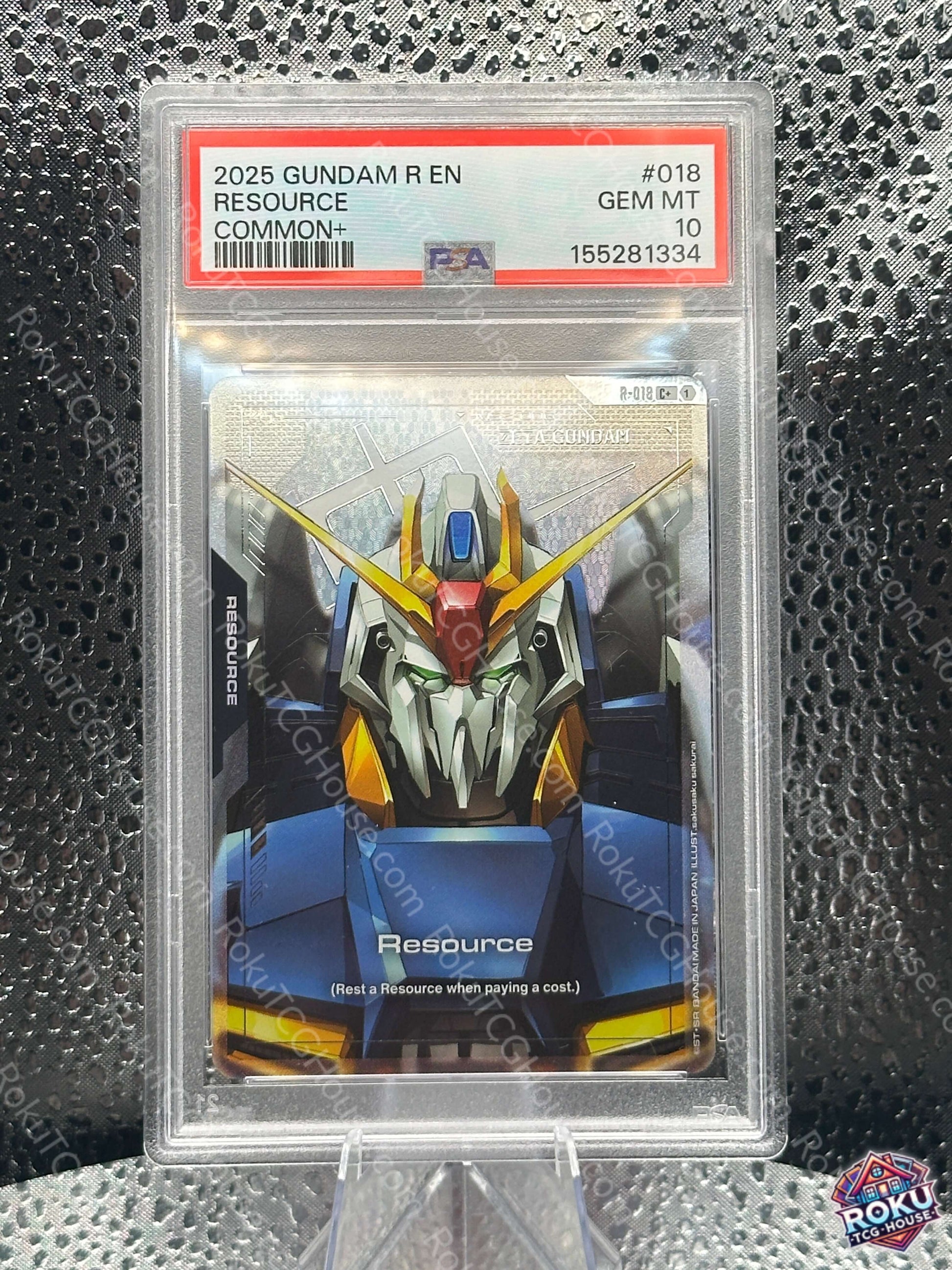 Dual Impact Resource card R-018 PSA 10 graded Gundam TCG front view