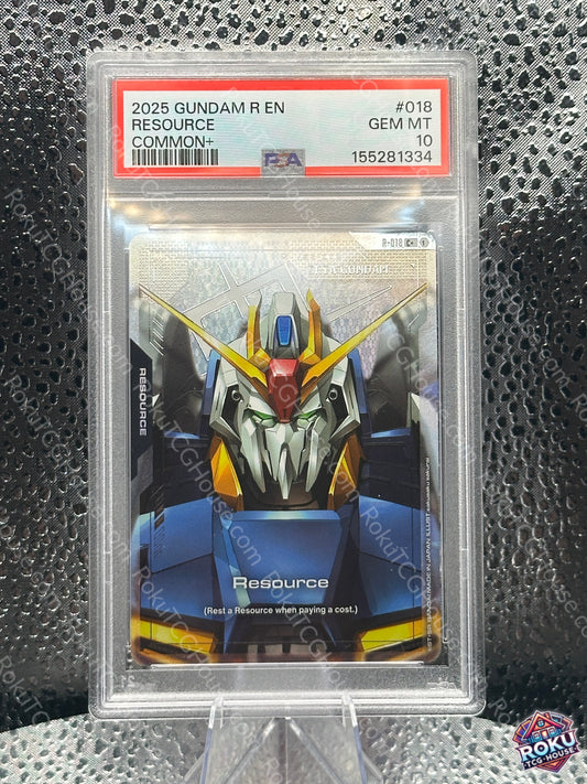 Dual Impact Resource card R-018 PSA 10 graded Gundam TCG front view