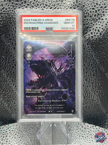 Encroaching Shadows (ARCN-EN118) - Archnotes - Fabled Sagas Card (PSA 10)