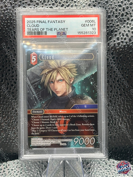 Cloud Final Fantasy Card PSA 10 Tears of the Planet graded collectible
