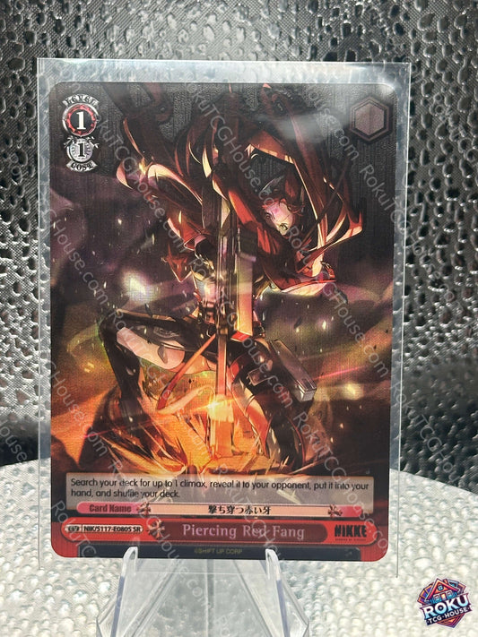 Piercing Red Fang (NIK/S117-E080S) - GODDESS OF VICTORY: NIKKE - Weiss Schwarz Card (NM)