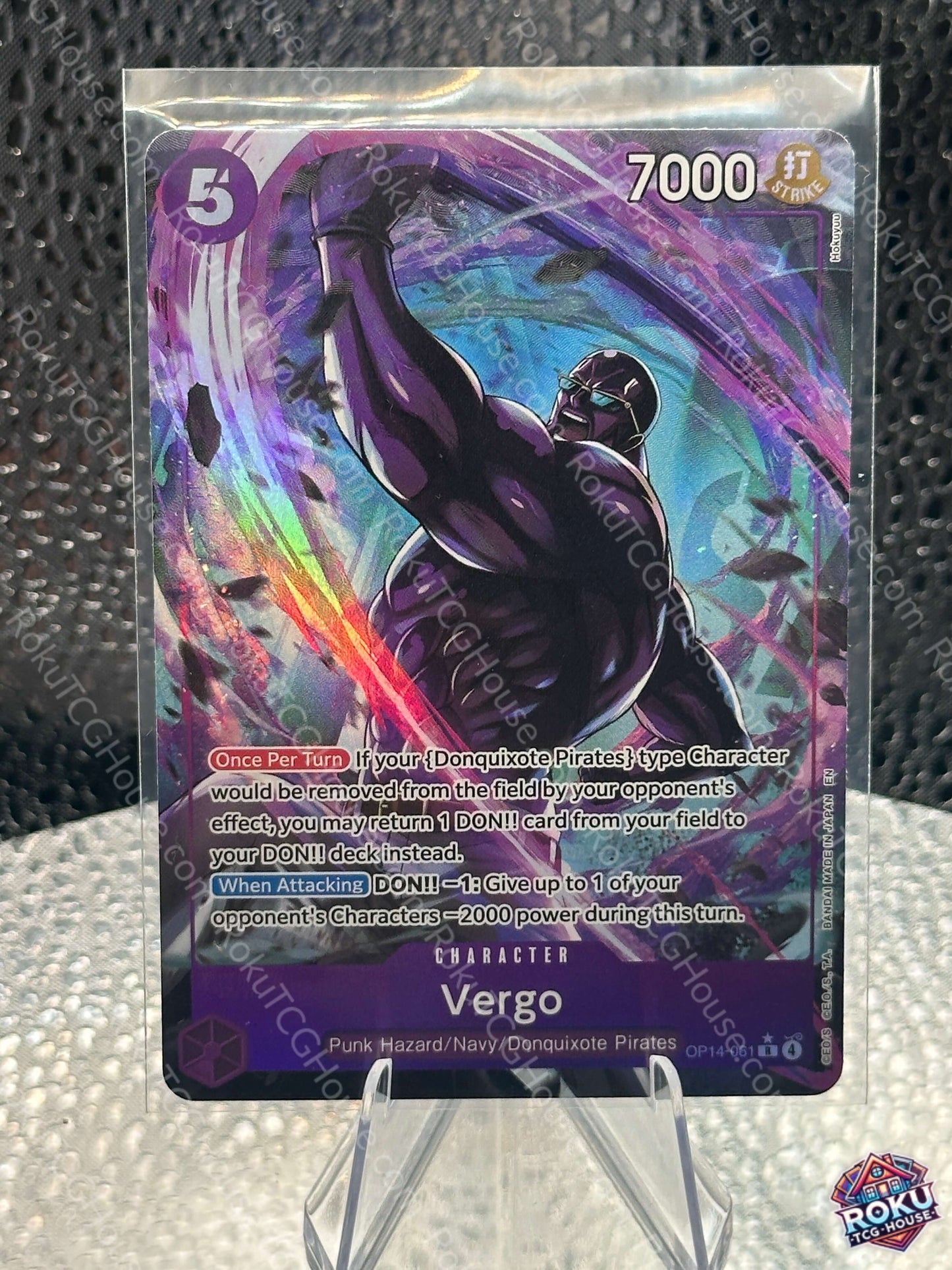 Vergo - Alternate Art (OP14-061) - The Azure Sea's Seven - One Piece Card (NM)