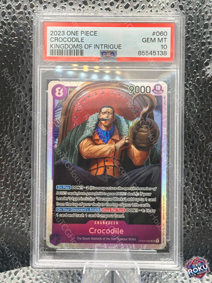 Crocodile (OP04-060) - Kingdoms of Intrigue - One Piece Card (PSA 10)