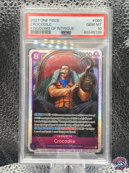 Crocodile (OP04-060) - Kingdoms of Intrigue - One Piece Card (PSA 10)