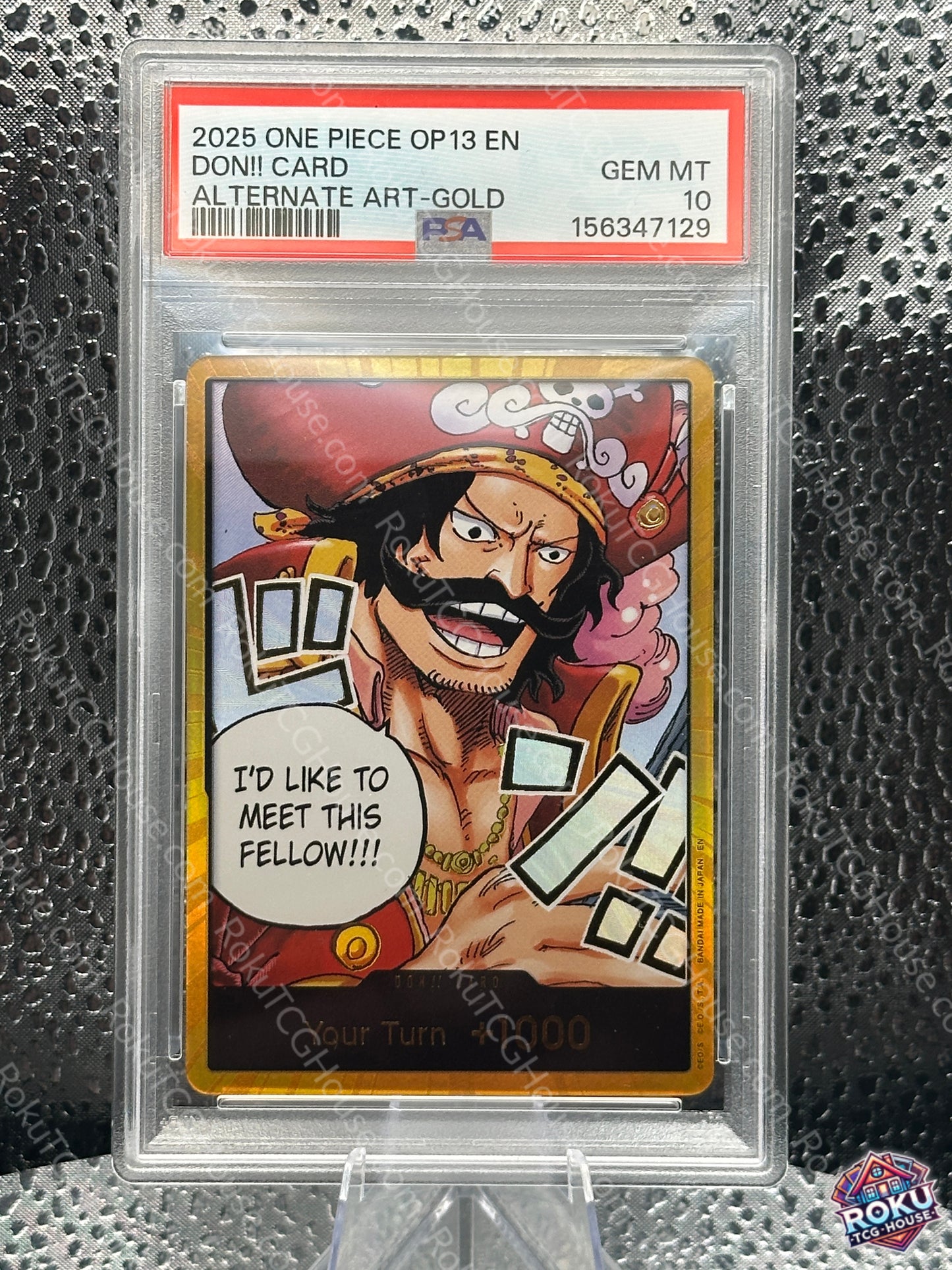 Don!! (Gold Alternate Art) - Carrying On His Will - One Piece Card (PSA 10)