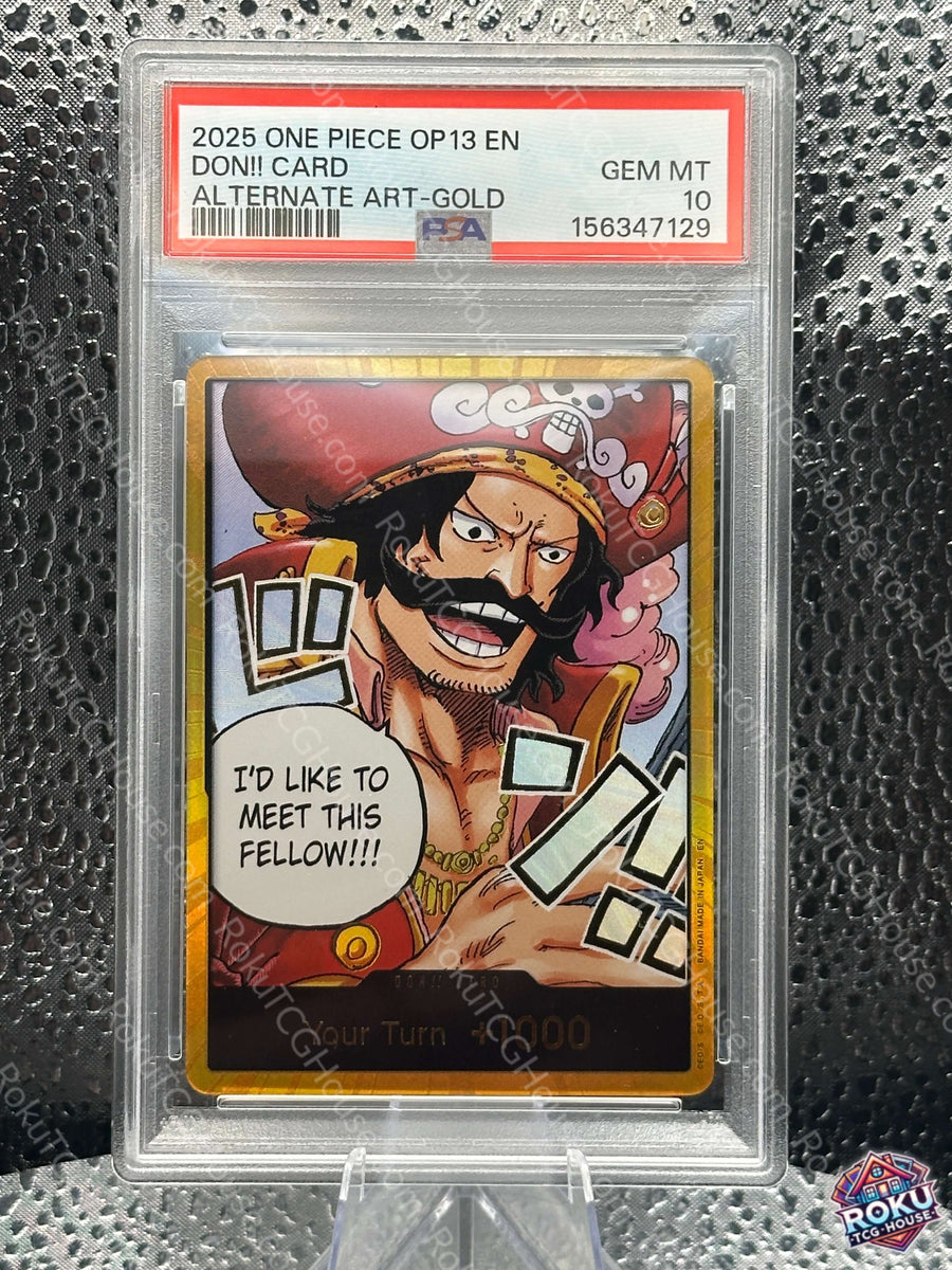 Don!! (Gold Alternate Art) - Carrying On His Will - One Piece Card (PSA 10)
