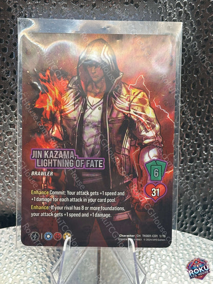 Jin Kazama, Lightning of Fate (TK801-CD1) - TEKKEN 8 - Universus Card (NM)