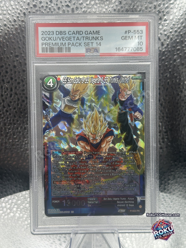 SS Son Goku & SS Vegeta & SS Trunks, United PSA 10 - front