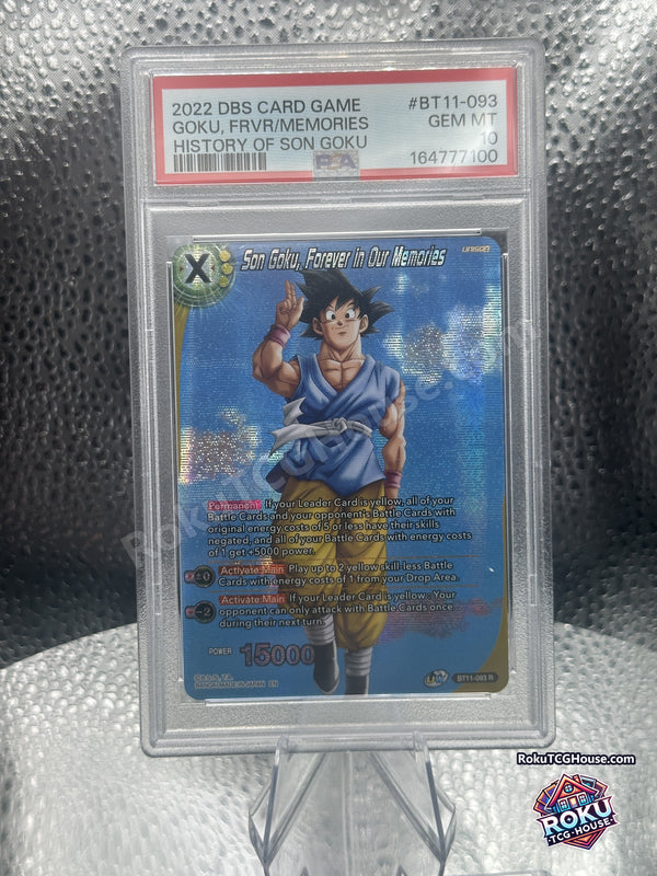 Son Goku, Forever in Our Memories PSA 10 - front