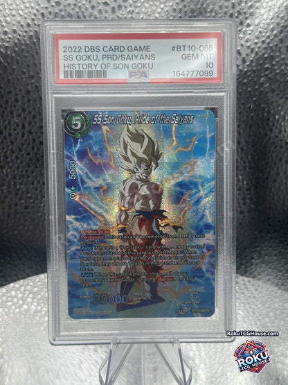 SS Son Goku, Pride of the Saiyans PSA 10 - front