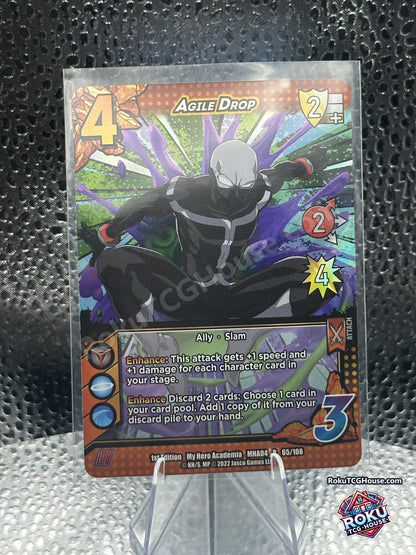 Agile Drop 065/108 UniVersus My Hero Academia League of Villains card front, Near Mint