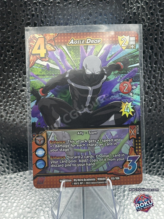 Agile Drop 065/108 UniVersus My Hero Academia League of Villains card front, Near Mint
