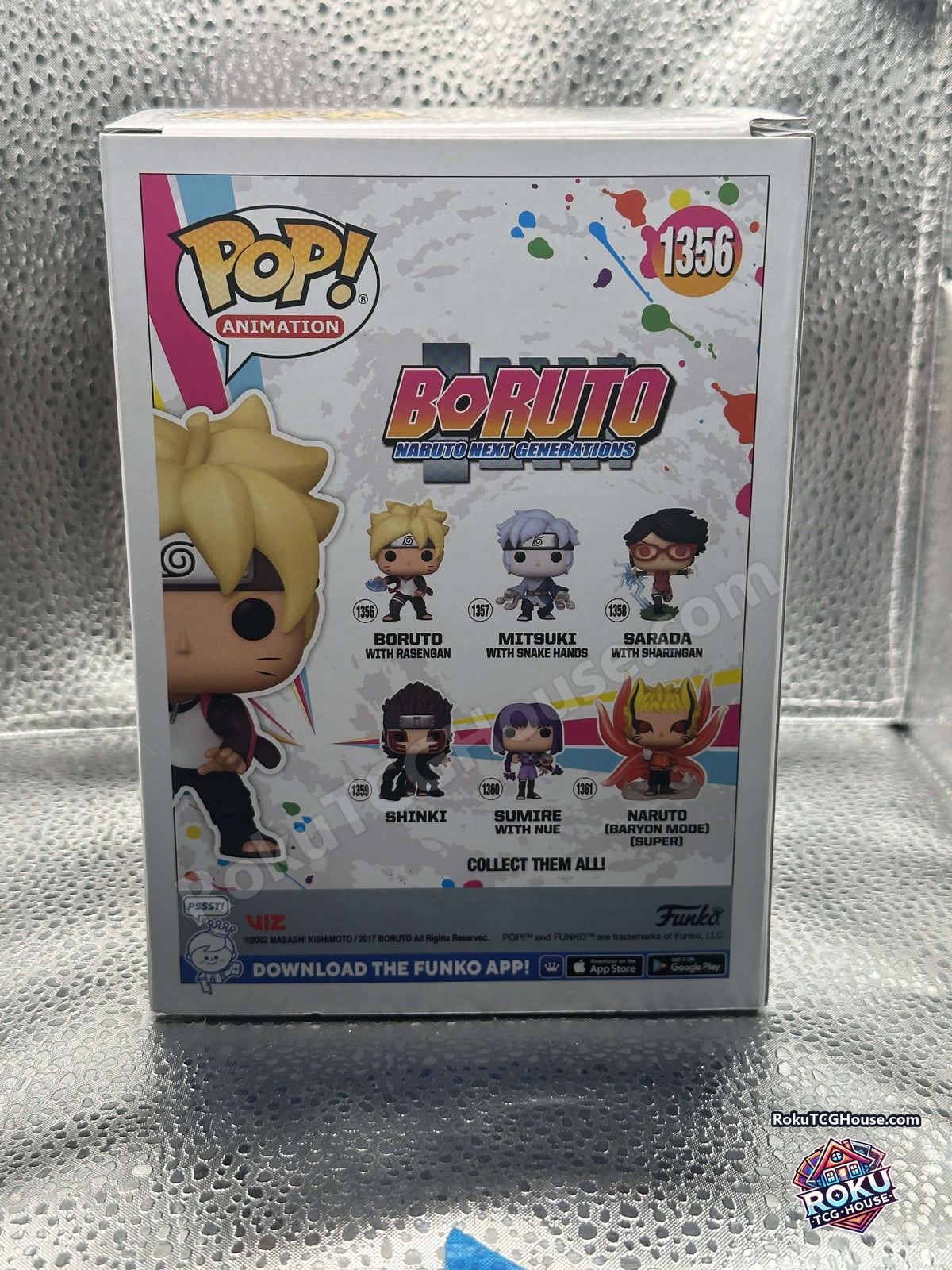 Boruto with Rasengan Funko Pop #1356 - back of box