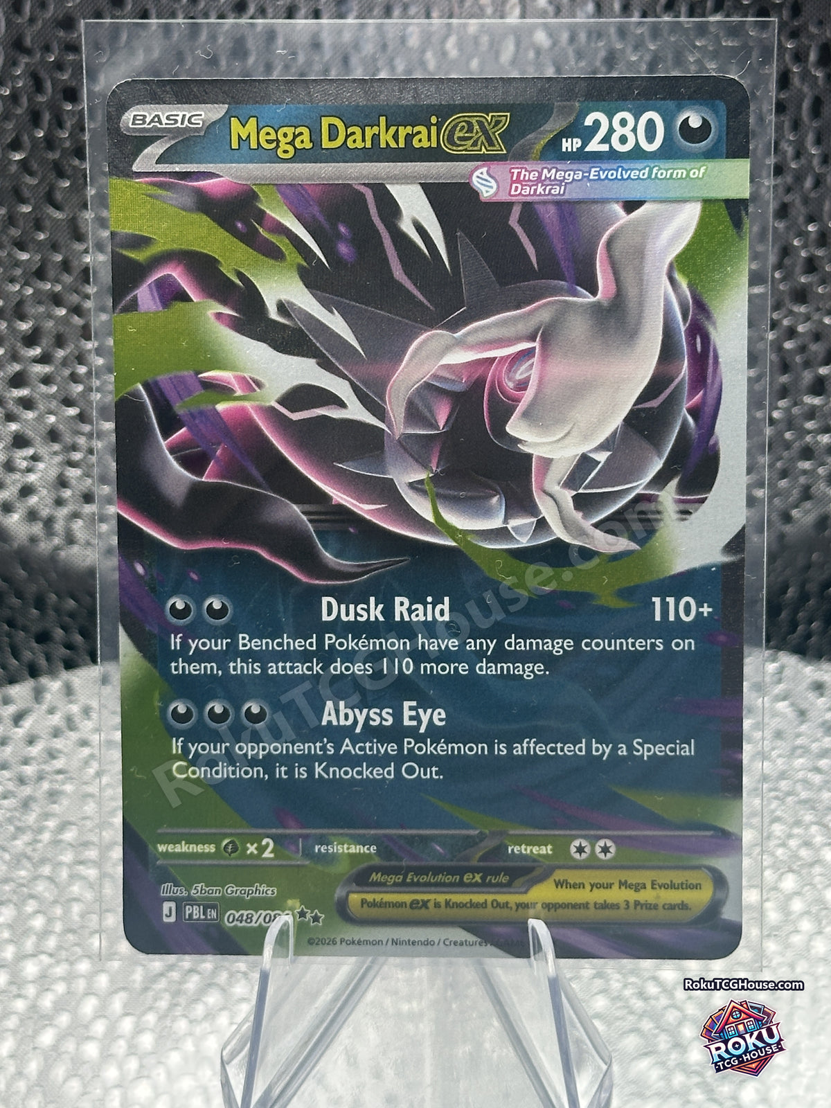 Mega Darkrai ex 048/084 Pitch Black Pokemon card front