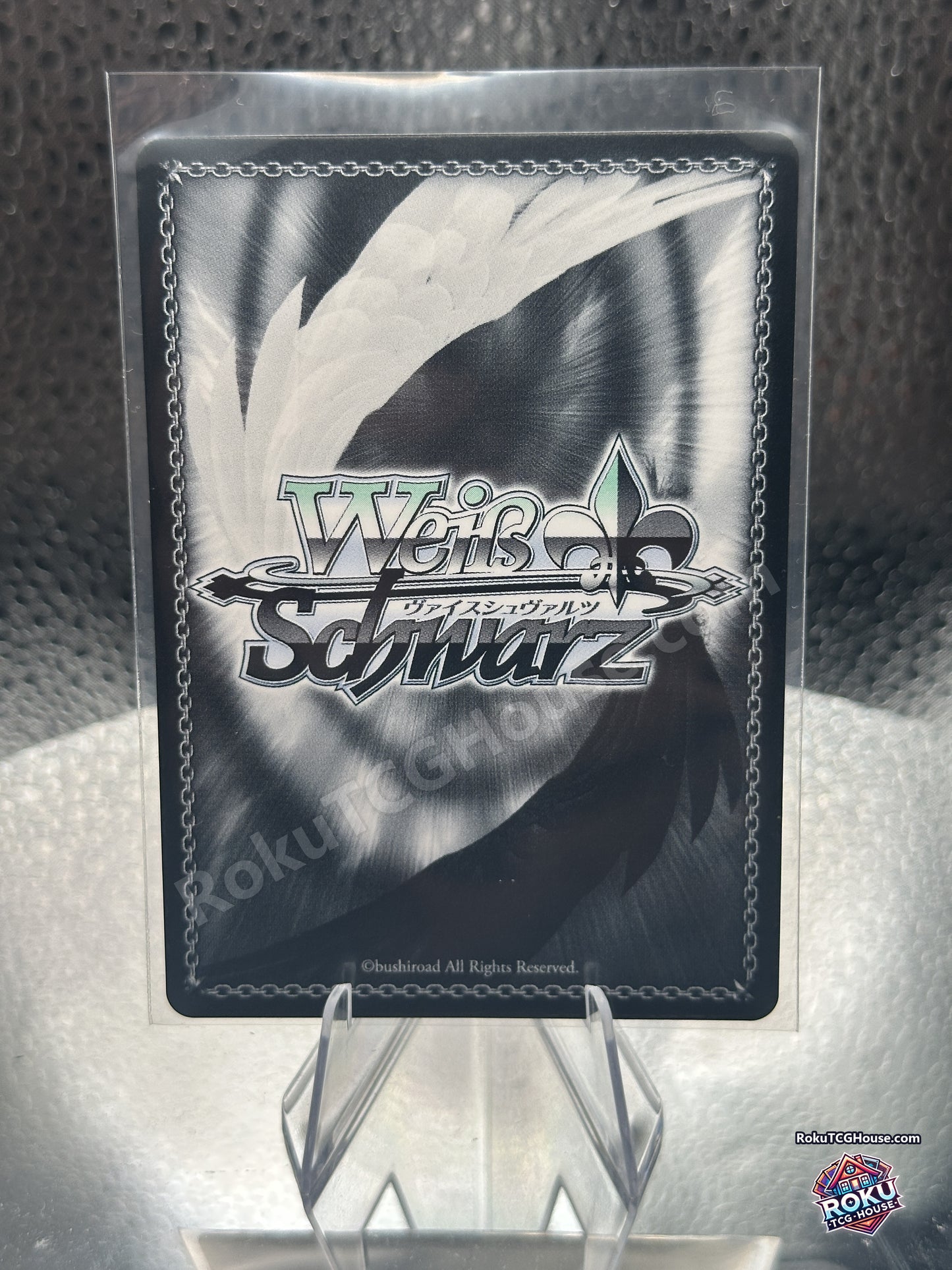 Back of the Weiss Schwarz card showing the standard Weiss Schwarz card back
