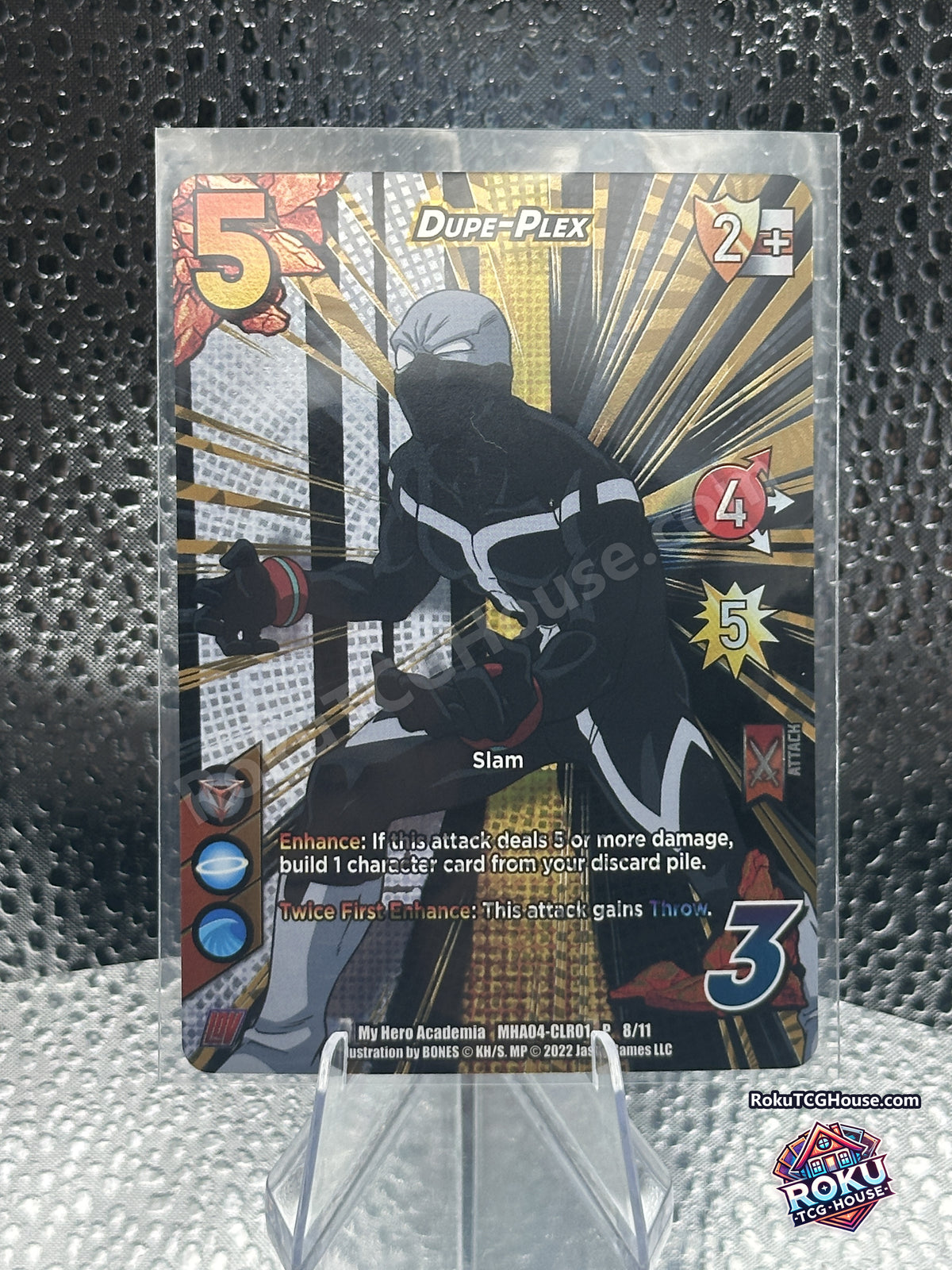 Dupe-Plex MHA04-CLR01 P 8/11 UniVersus My Hero Academia promo card front, Near Mint