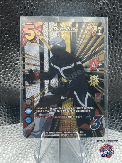 Dupe-Plex MHA04-CLR01 P 8/11 UniVersus My Hero Academia promo card front, Near Mint