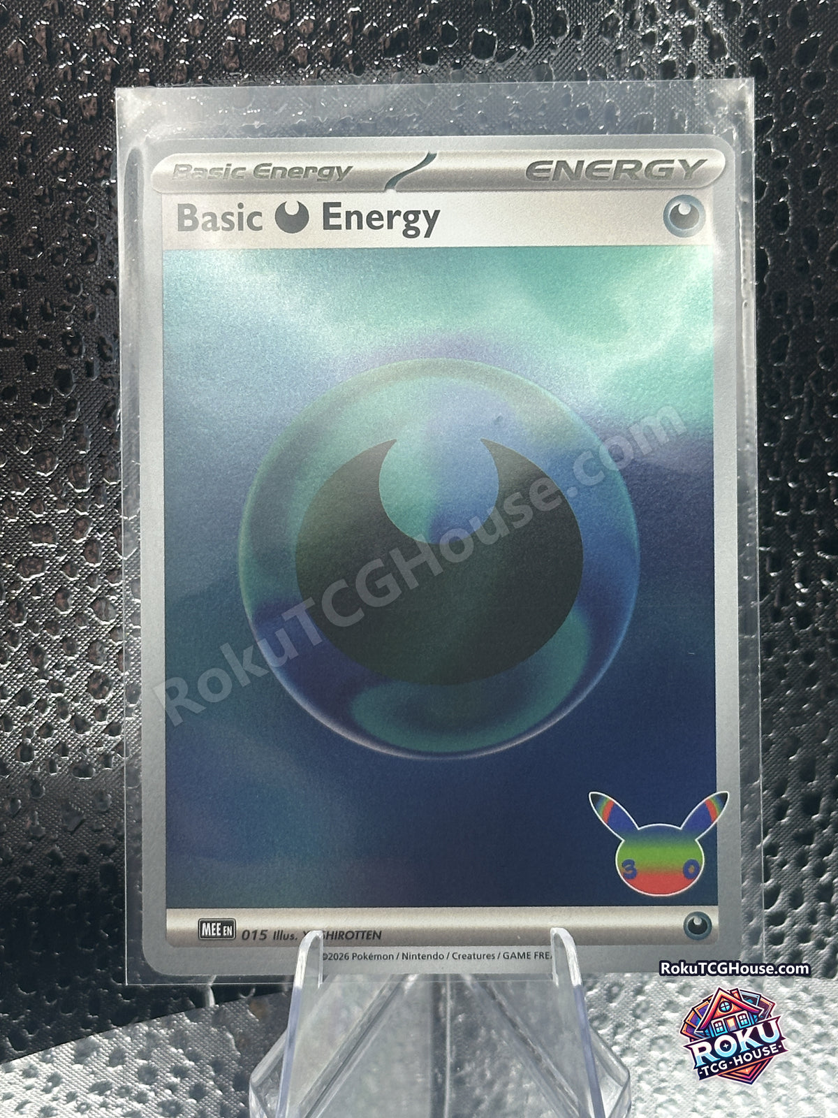Holo Darkness Basic Energy MEE 015 30th Celebration Pokemon card