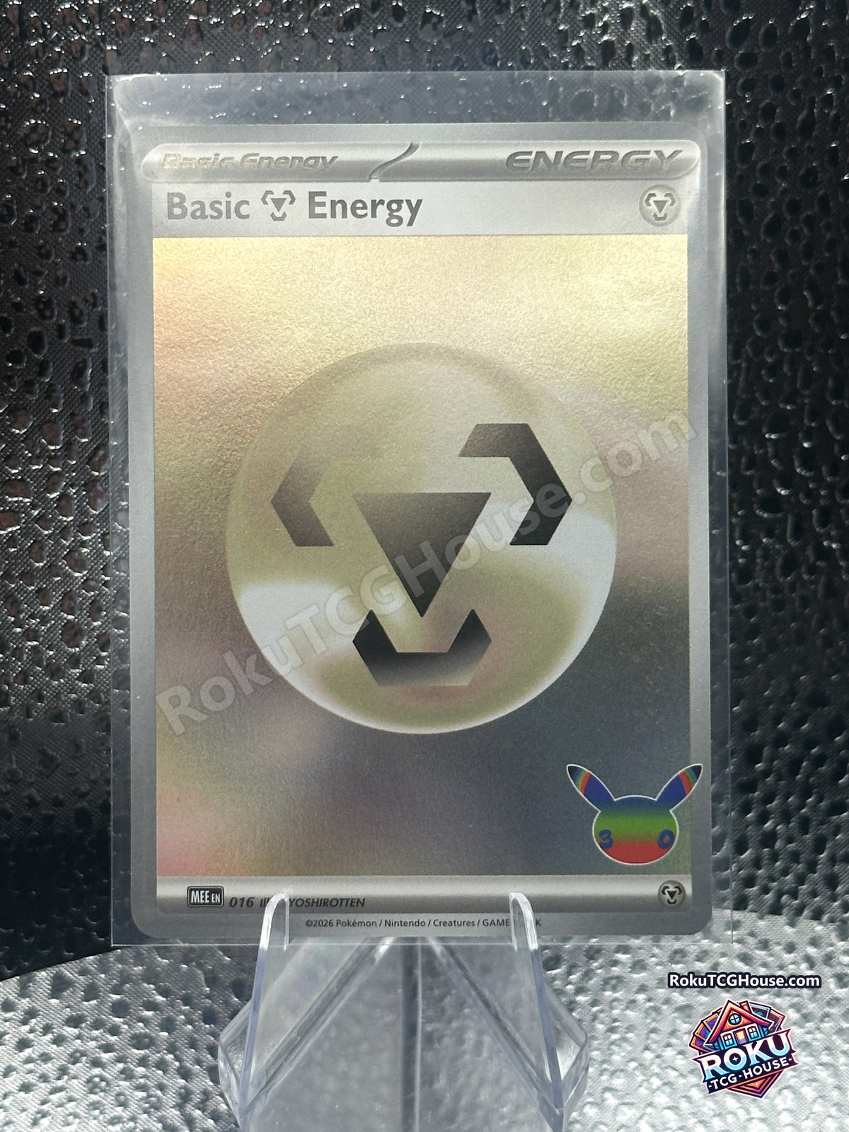 Holo Metal Basic Energy MEE 016 30th Celebration Pokemon card