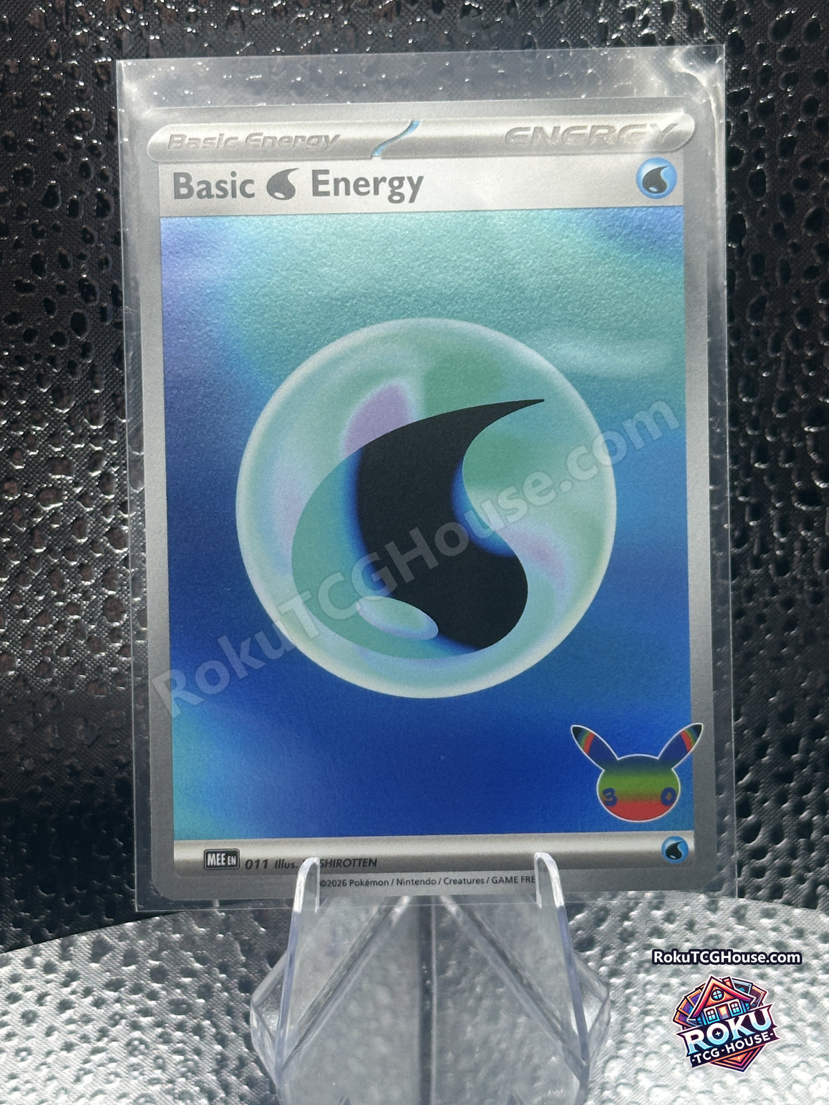 Holo Water Basic Energy MEE 011 30th Celebration Pokemon card