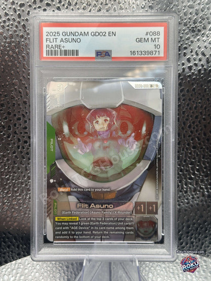 Flit Asuno GD02-088 Dual Impact Gundam Card Game PSA 10 front