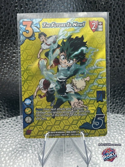 The Future Is Now! MHA04-CLR01 P 1/11 UniVersus My Hero Academia promo card front, Near Mint