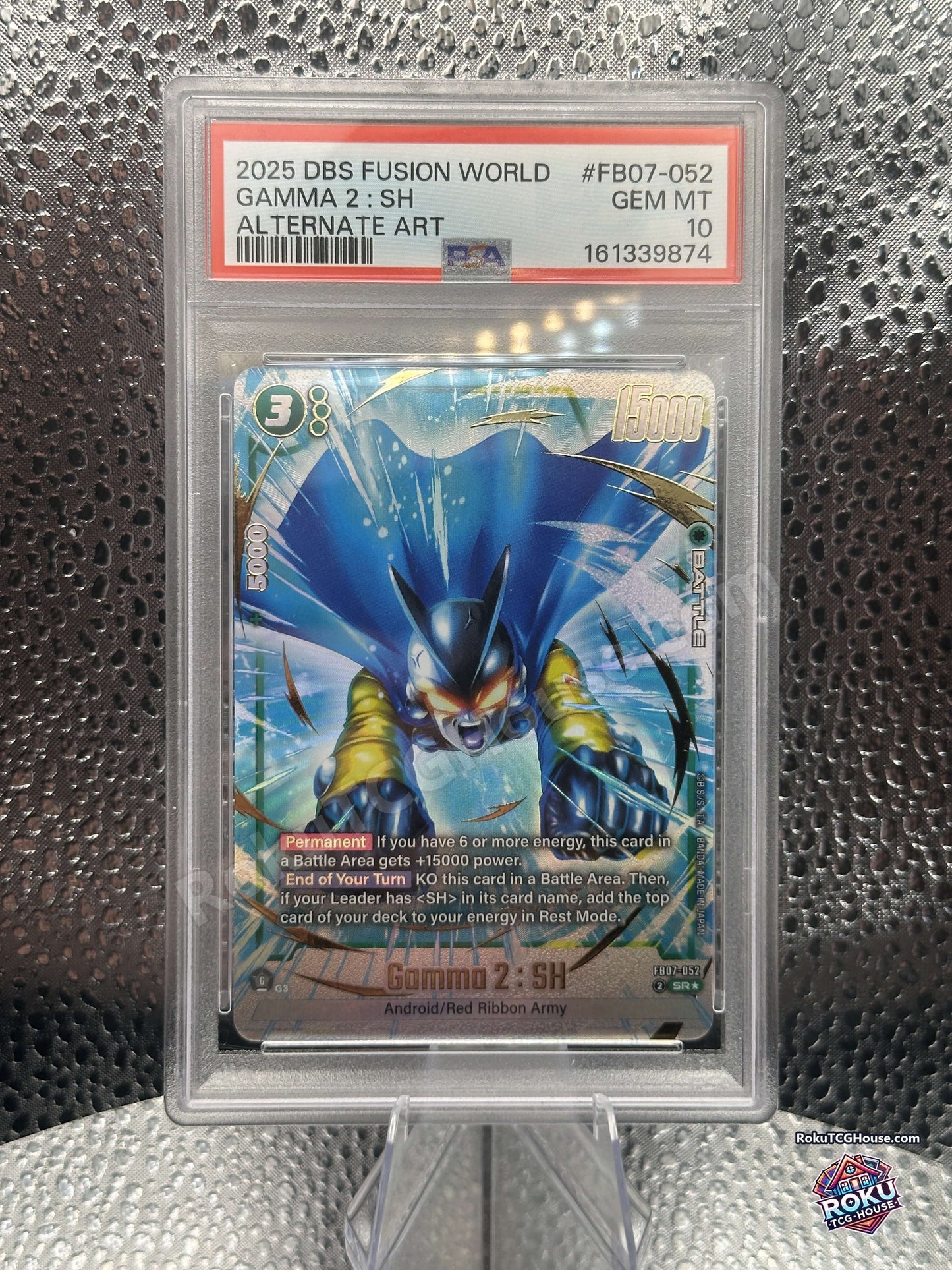 Gamma 2 : SH Alternate Art FB07-052 Wish For Shenron Dragon Ball Super PSA 10 front
