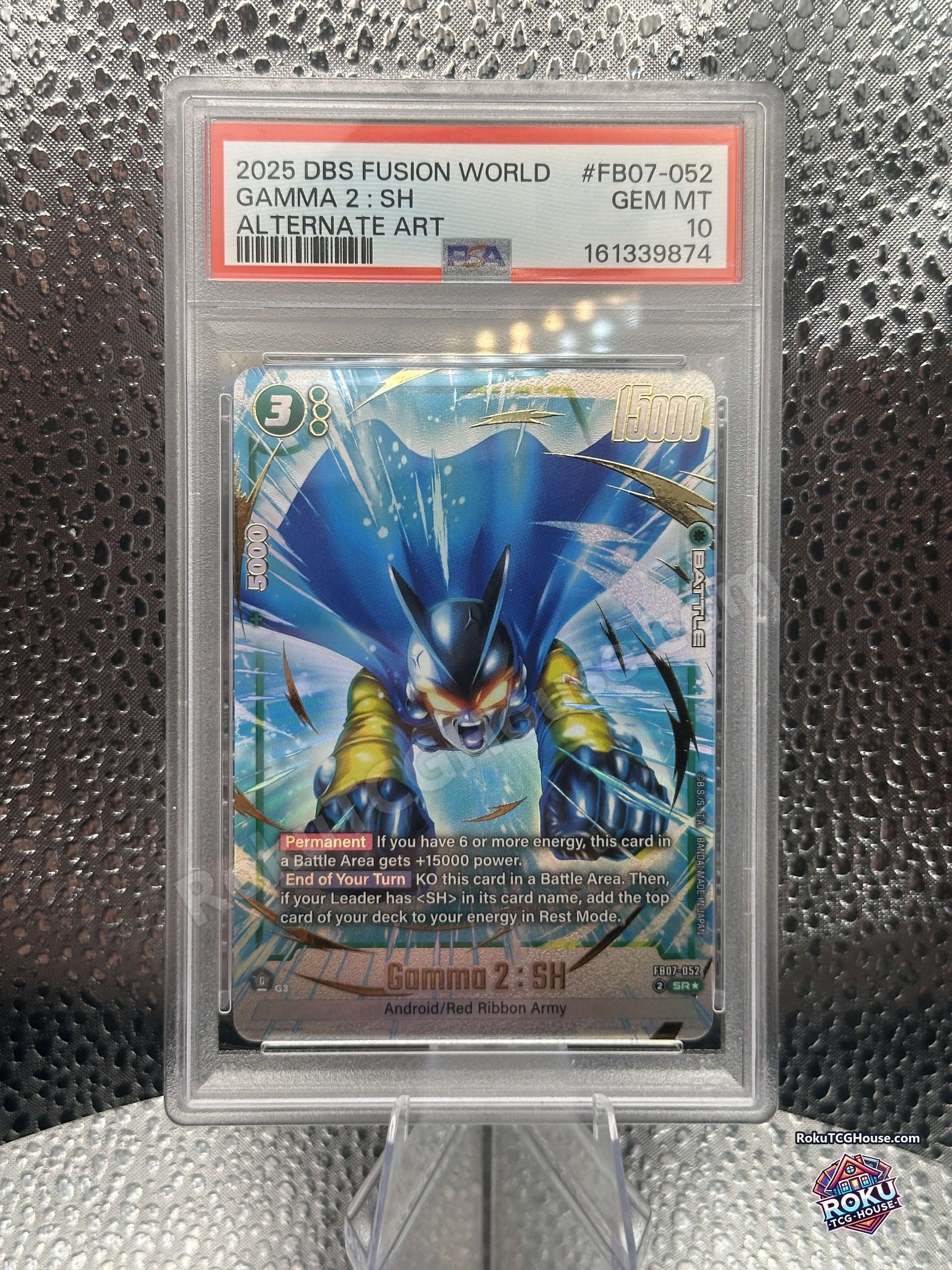Gamma 2 : SH Alternate Art FB07-052 Wish For Shenron Dragon Ball Super PSA 10 front