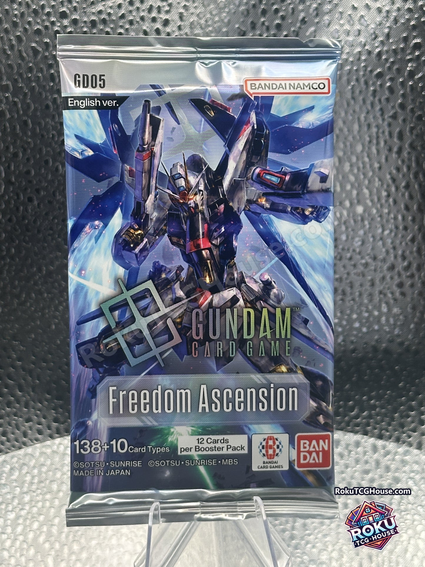 Gundam Card Game Freedom Ascension GD05 sealed booster pack, English edition, front of pack