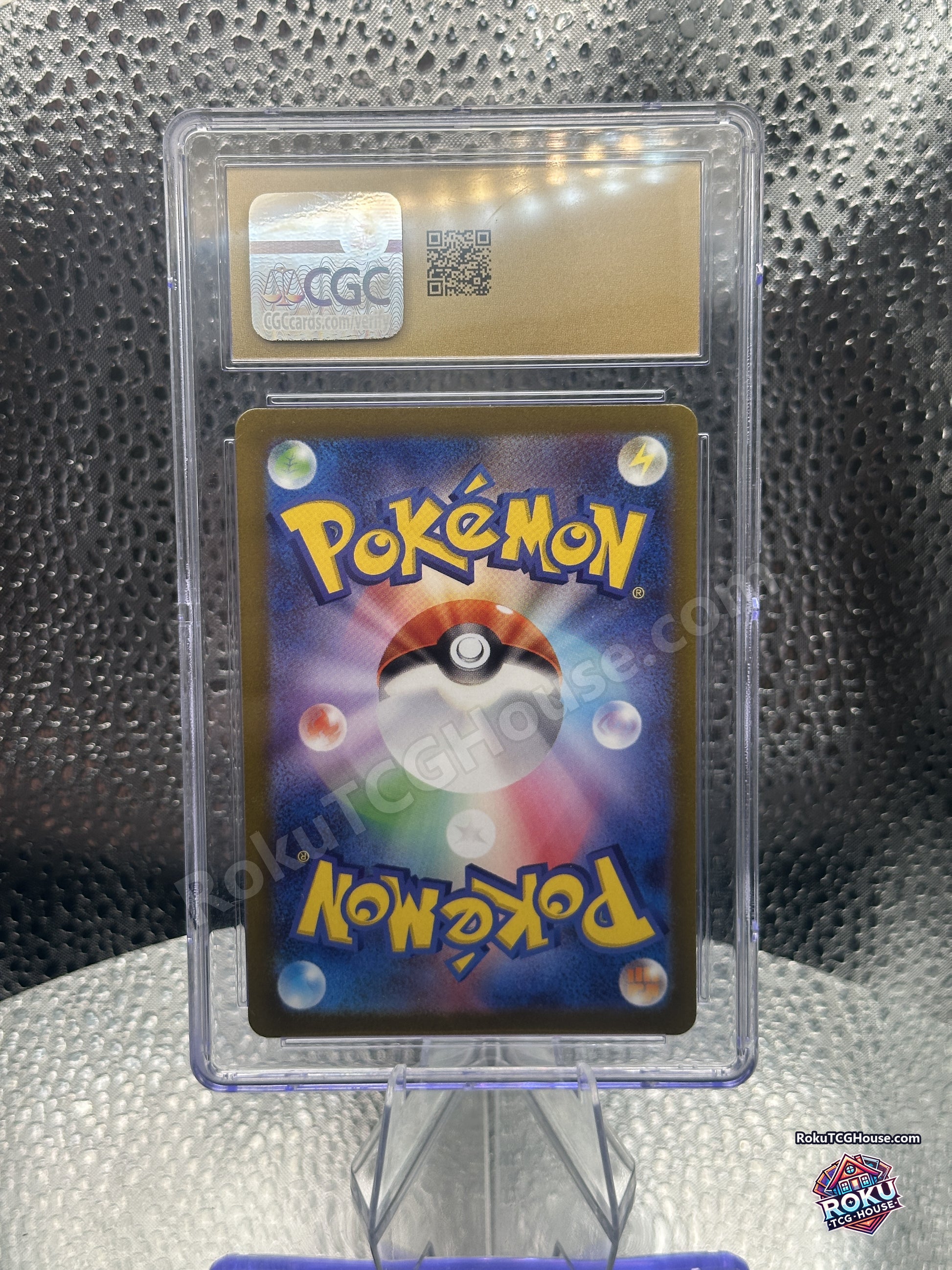 Back of the Galarian Zapdos CGC Pristine 10 slab showing the CGC hologram and Pokemon card back