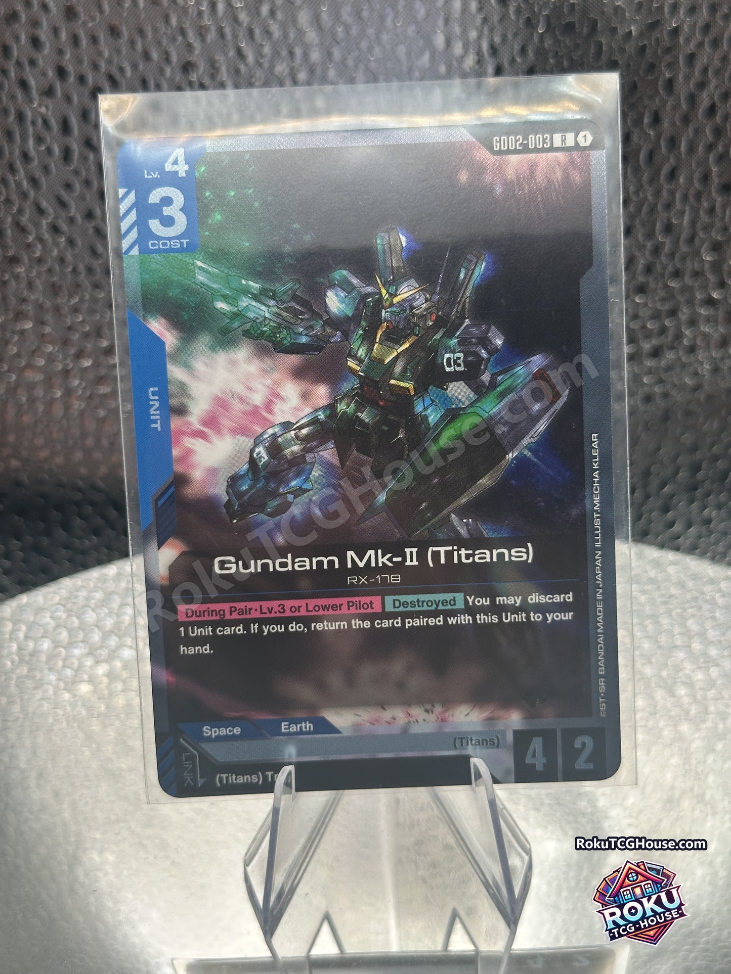 Gundam Mk-II Titans GD02-003 Dual Impact Gundam card, front