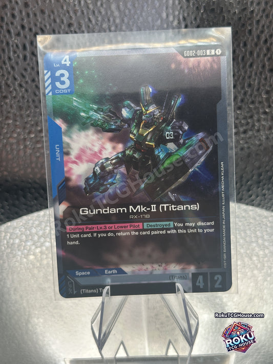 Gundam Mk-II Titans GD02-003 Dual Impact Gundam card, front