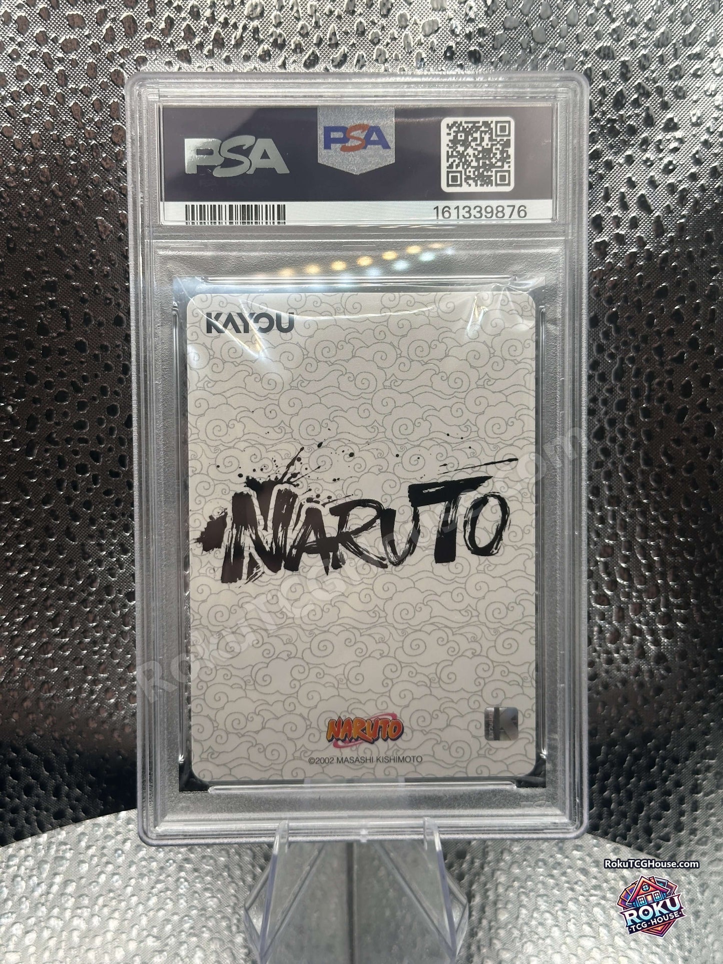 Naruto Uzumaki PSA 10 slab back, cert 161339876