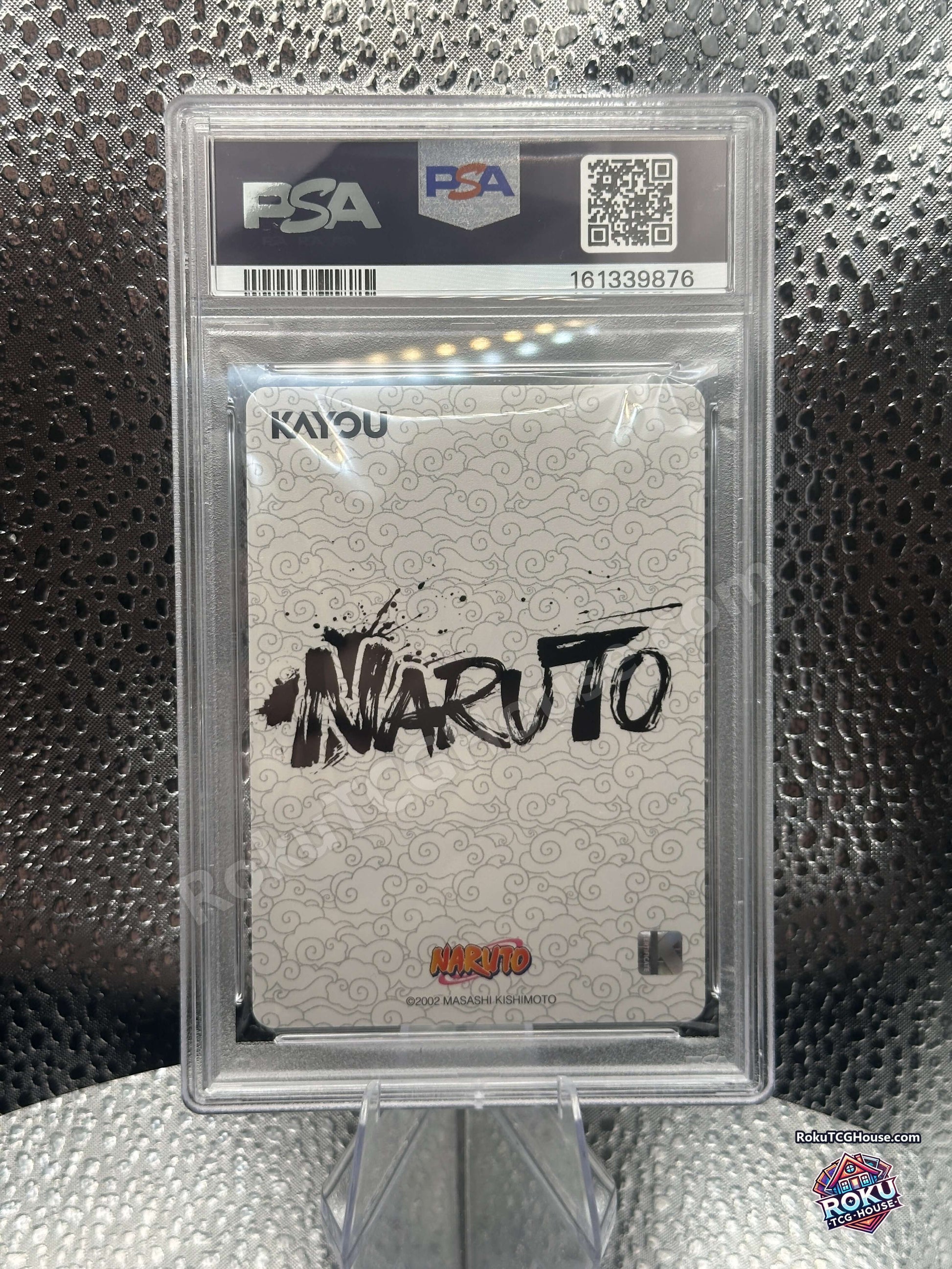 Naruto Uzumaki PSA 10 slab back, cert 161339876