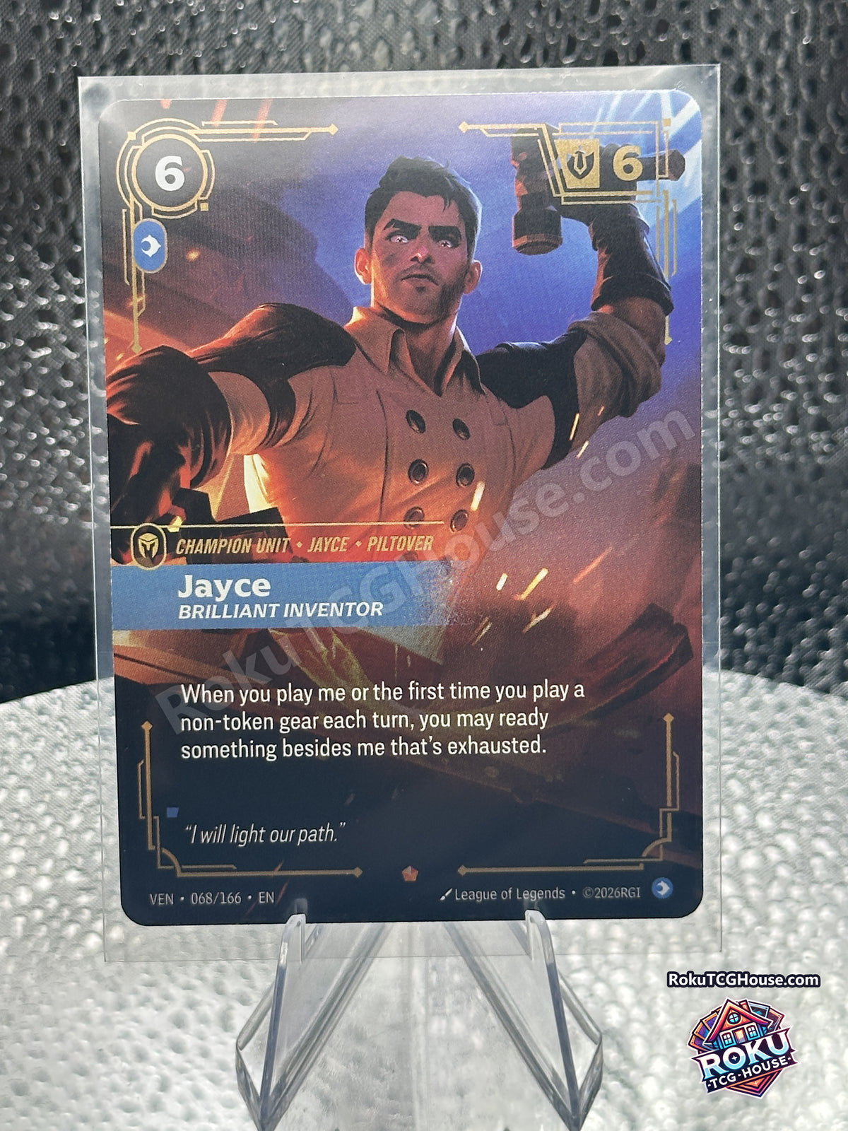 Jayce Brilliant Inventor 068/166 Riftbound Vendetta foil card front