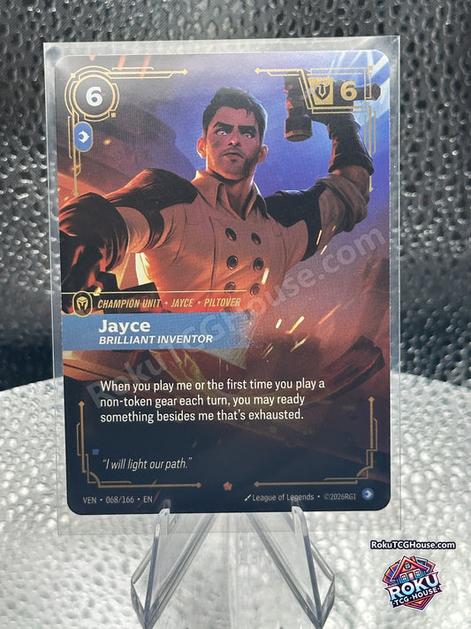 Jayce Brilliant Inventor 068/166 Riftbound Vendetta foil card front