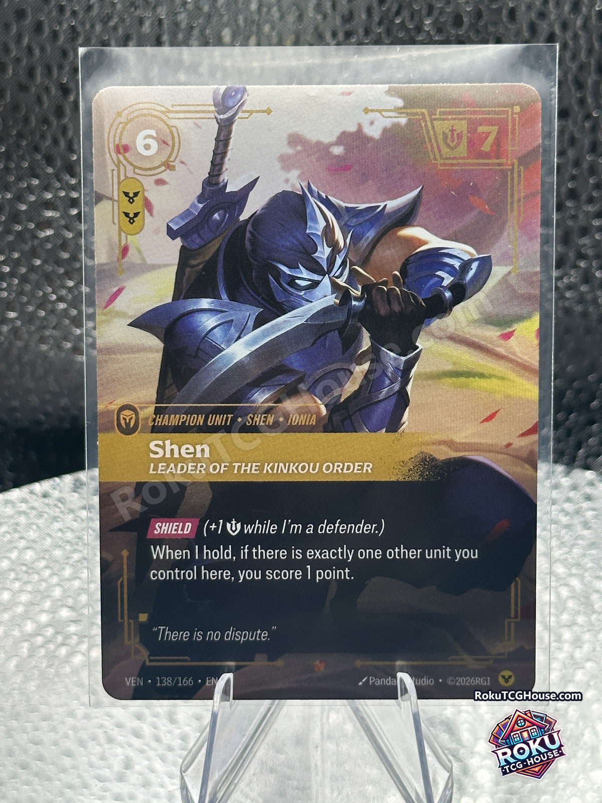 Shen Leader of the Kinkou Order 138/166 Riftbound Vendetta foil card front