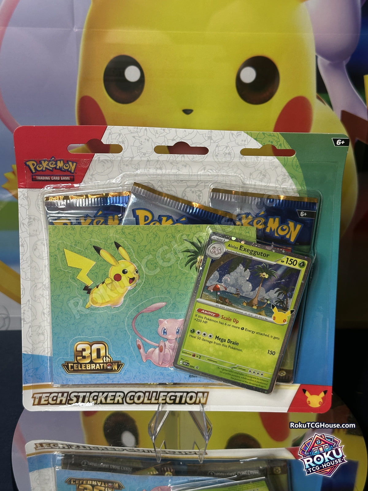 Pokemon TCG 30th Celebration Tech Sticker Collection Alolan Exeggutor sealed blister