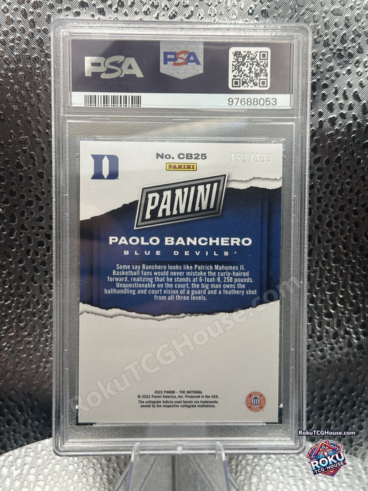 Paolo Banchero Case Breaker PSA 10 - back, numbered 153/199