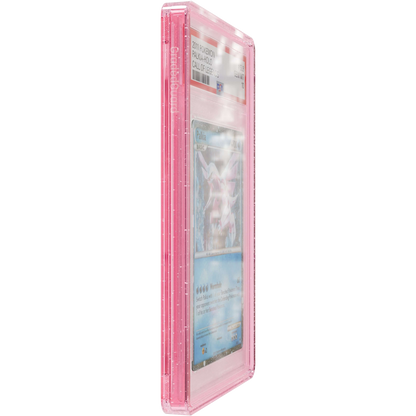Pink Glitter GradedGuard side profile around an example PSA Palkia slab; card and slab not included