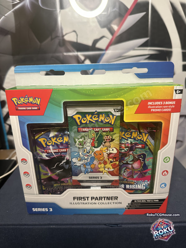 Pokemon TCG First Partner Illustration Collection Series 3 sealed box, front